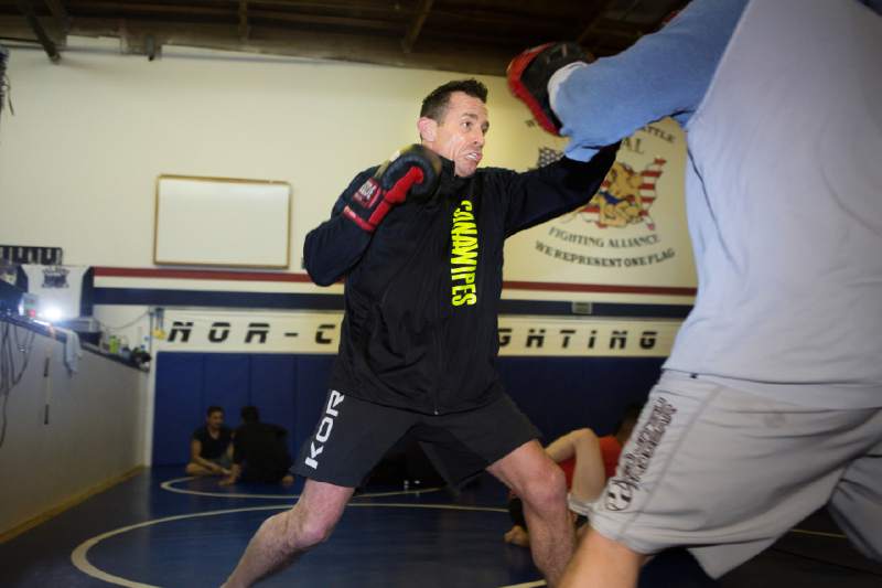 Matt Bernd, 45, a chiropractor, trains at NorCal Fighting Alliance. Photo by Charlie Gesell.