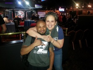 Marlene Meloni with professional mixed martial artist, Desmond "M80" Moore