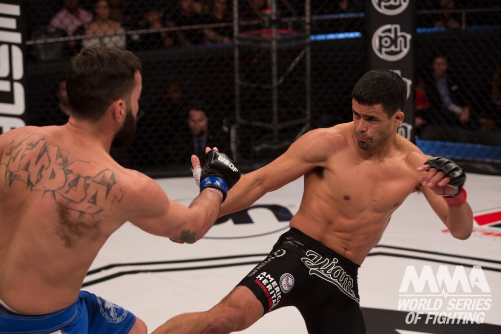 Johnny Nunez (right) will be back in action, facing David Jordan in a lightweight contest, on the WSOF26 preliminary bout card on Friday, Dec. 18. Photo credit: Lucas Noonan/World Series of Fighting. 