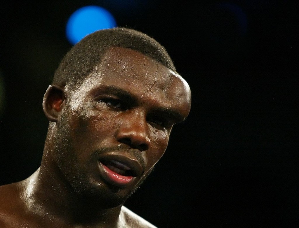 A massive hematoma forms on the head of Hasim Rahman during a fight with Evander Holyfield