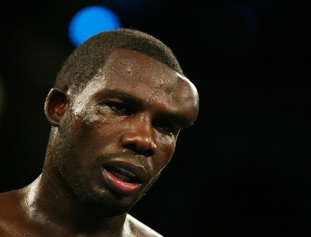 A massive hematoma forms on the head of Hasim Rahman during a fight with Evander Holyfield.