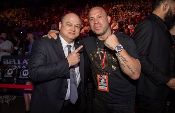 Bellator President Scott Coker and Wanderlei Silva (Credit: Bellator/Lucas Noonan)